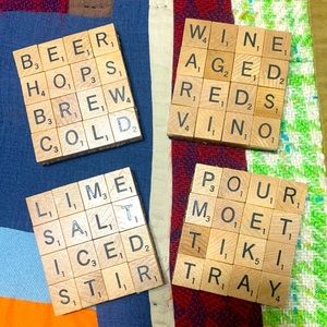 Scrabble coasters